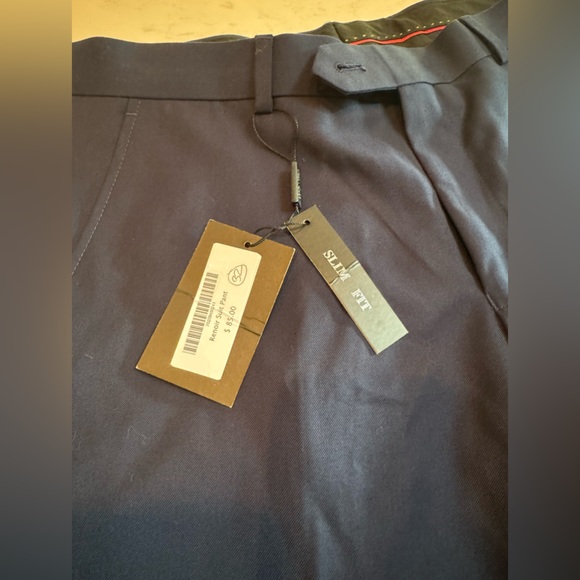 Renoir men’s suit pant size R32 slim fit, never worn, dark navy blue - Picture 4 of 7